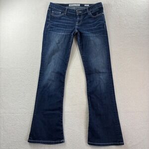 BKE Stella Bootcut Jeans Women 29x33.5 Blue Faded Whiskered Flare Western Casual